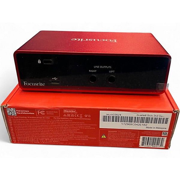 Used Focusrite Scarlett Solo Gen 3 Audio Interface