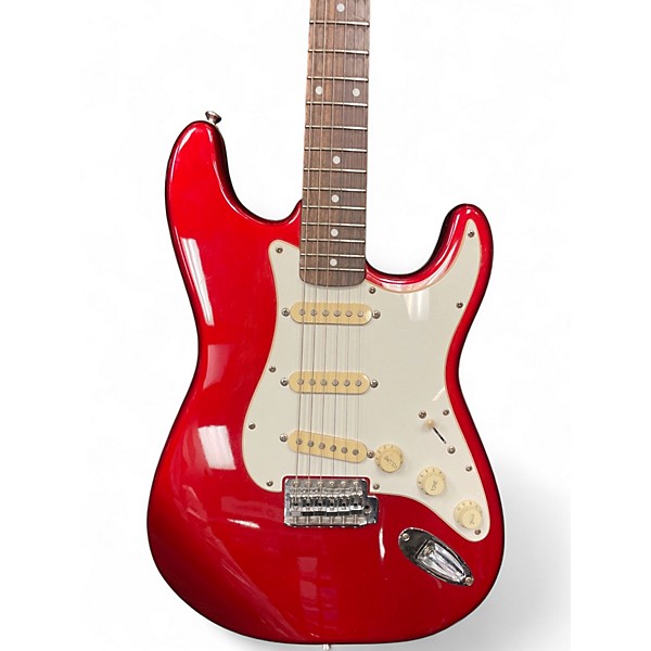 Used Squier Stratocaster HSS Candy Apple Red Solid Body Electric Guitar