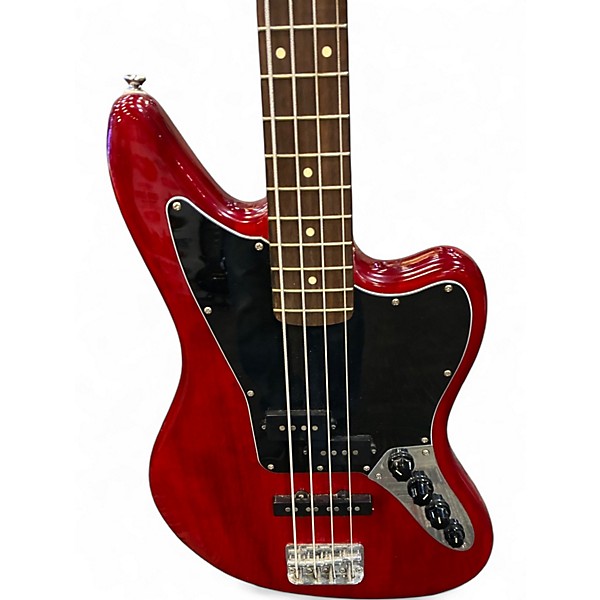 Used Squier Vintage Modified Jaguar Bass RED Electric Bass Guitar