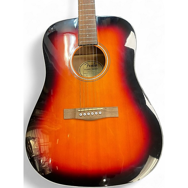 Used Fender CD60 Dreadnought 2 Color Sunburst Acoustic Guitar