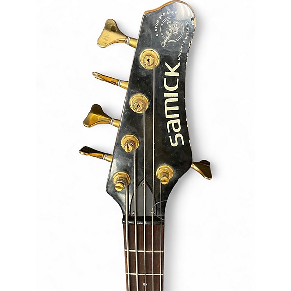 Used Samick SCBM2B Green Electric Bass Guitar