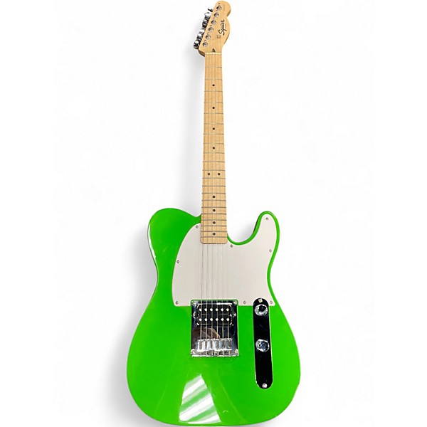 Used Squier Esquire Lime Green Solid Body Electric Guitar