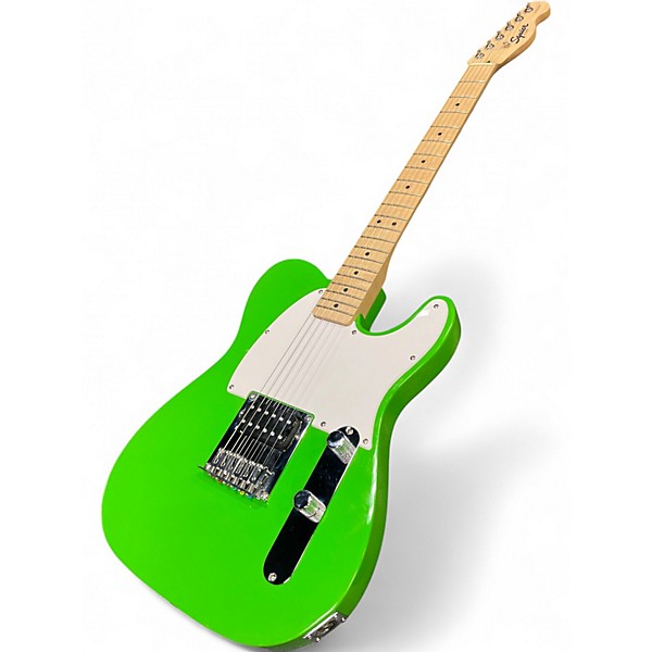 Used Squier Esquire Lime Green Solid Body Electric Guitar