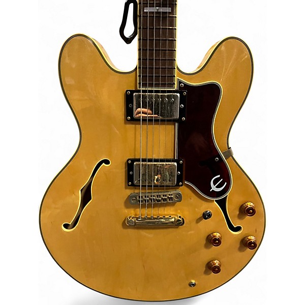 Used Epiphone Sheraton Natural Hollow Body Electric Guitar