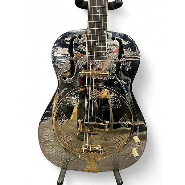 Used Harley Benton Chrome Resonator Chrome Acoustic Guitar