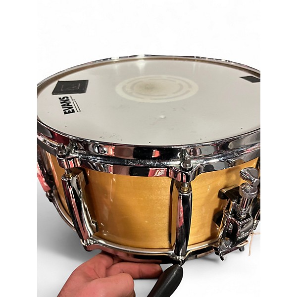 Used Pearl 6.5X14 Masters Studio Snare Natural Drum