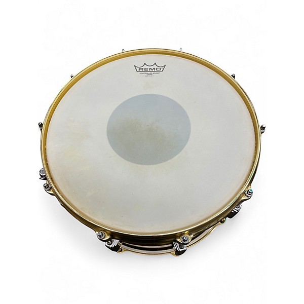 Used Ludwig 8X14 LB488 SUPER BRASS Gold Drum
