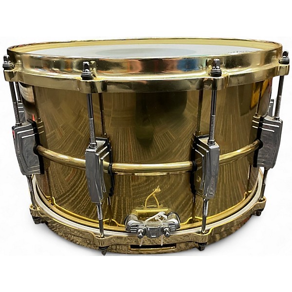 Used Ludwig 8X14 LB488 SUPER BRASS Gold Drum