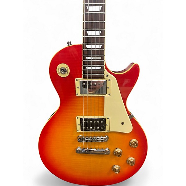 Used Burny Super Grade 2 Tone Sunburst Solid Body Electric Guitar