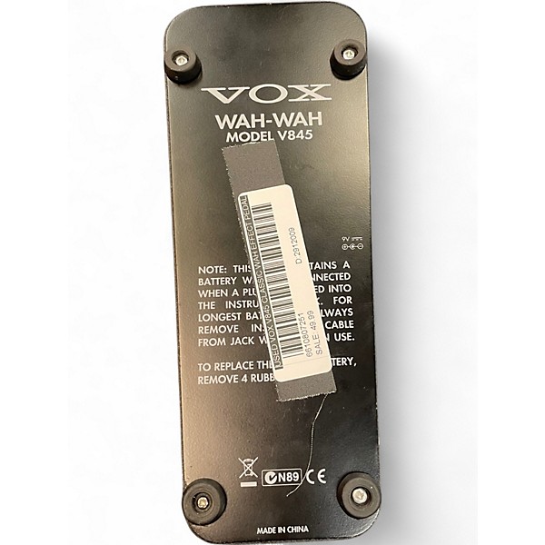 Used VOX V845 Classic Wah Effect Pedal