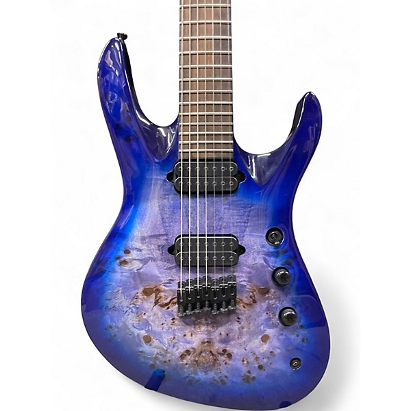 Used Jackson Pro Series Signature Chris Broderick Soloist Transparent Blue Acoustic Guitar