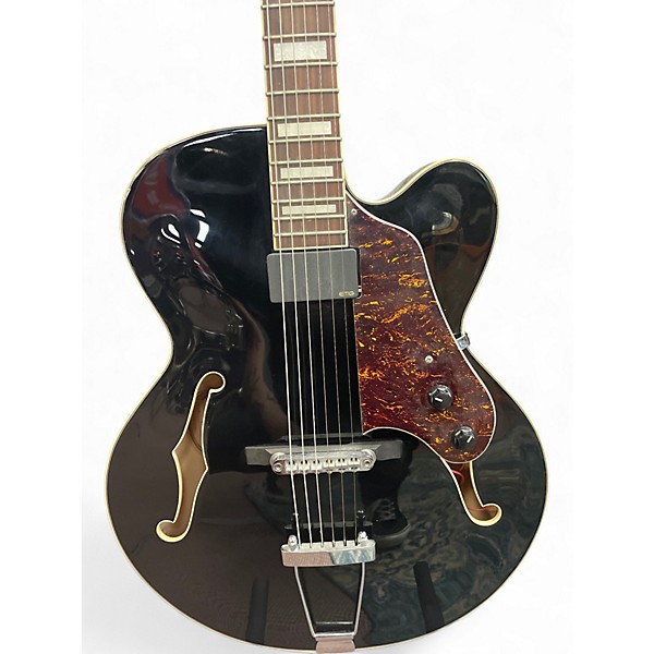 Used Ibanez Af71 Black Hollow Body Electric Guitar
