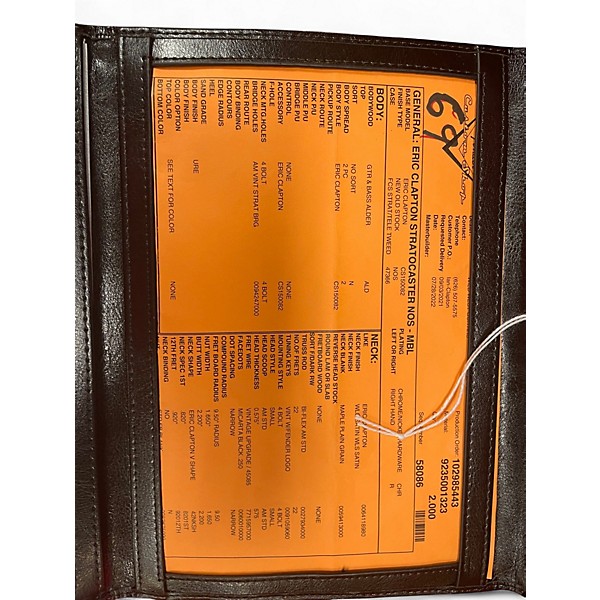 Used Fender Custom Shop Eric Clapton NOS Navy Blue  Solid Body Electric Guitar