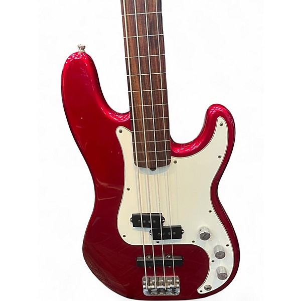 Vintage 1997 Fender American Standard Precision Bass Candy Apple Red Electric Bass Guitar