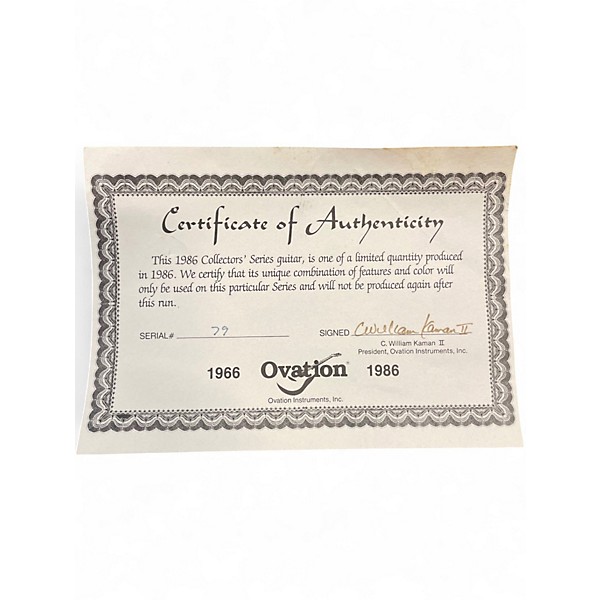 Used Ovation 1986 Collectors Edition Natural Acoustic Electric Guitar