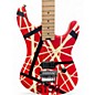 Used 2021 EVH Striped Series 5150 Red with Black and White Stripes Solid Body Electric Guitar