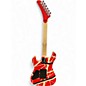 Used 2021 EVH Striped Series 5150 Red with Black and White Stripes Solid Body Electric Guitar