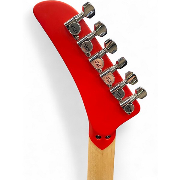 Used 2021 EVH Striped Series 5150 Red with Black and White Stripes Solid Body Electric Guitar