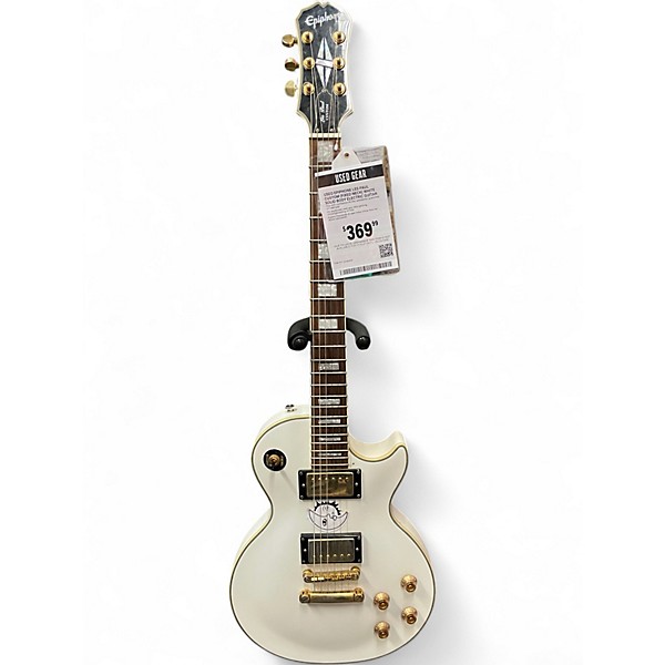 Used Epiphone Les Paul Custom (FIXED NECK( White Solid Body Electric Guitar