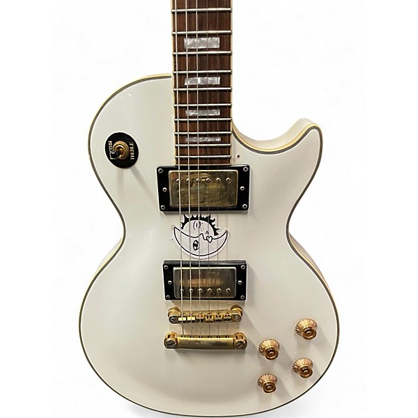 Used Epiphone Les Paul Custom (FIXED NECK( White Solid Body Electric Guitar