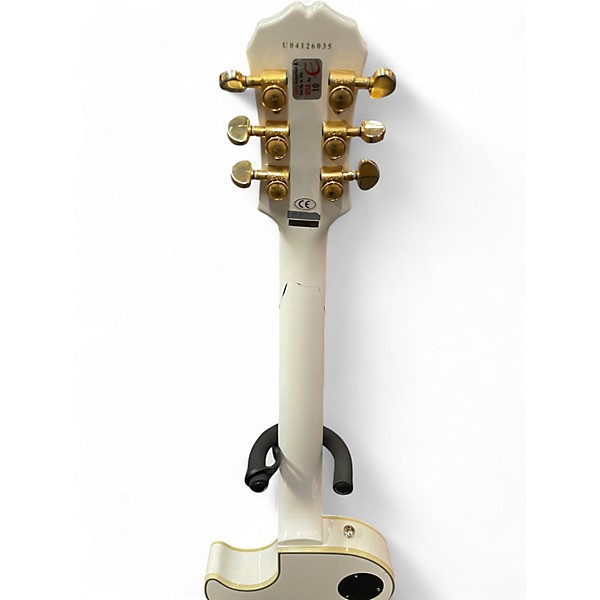 Used Epiphone Les Paul Custom (FIXED NECK( White Solid Body Electric Guitar
