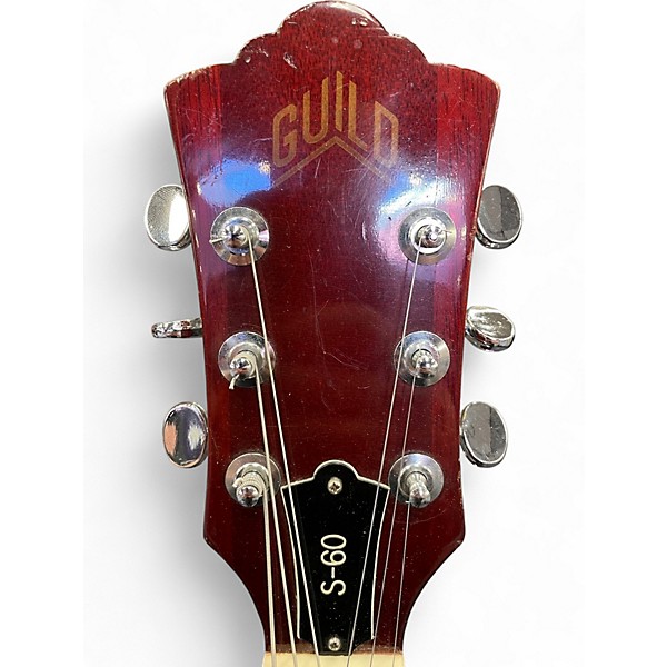 Vintage 1970s Guild S-60 RED Solid Body Electric Guitar