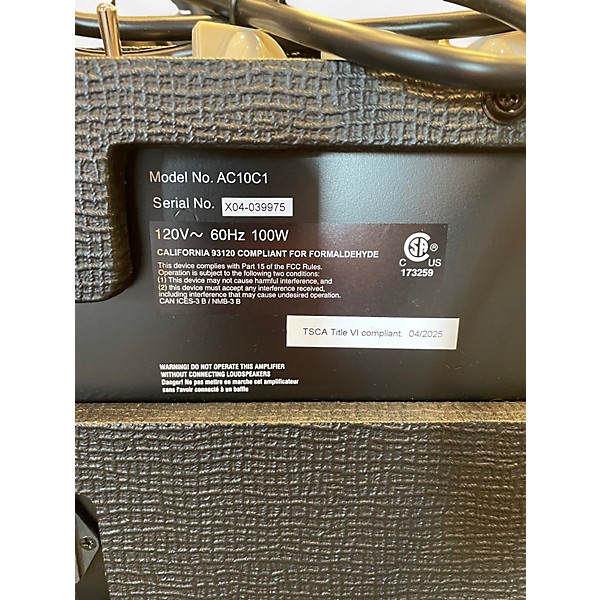 Used VOX AC10C1 10W 1x10 Tube Guitar Combo Amp