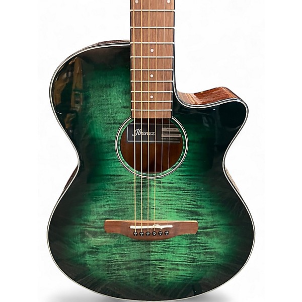 Used Ibanez AEG70 ebh GREEN Acoustic Electric Guitar