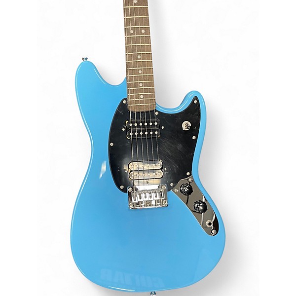 Used Squier Bullet Mustang HH California Blue Solid Body Electric Guitar