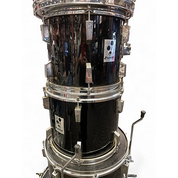 Used SONOR 5 Piece International Black Drum Kit