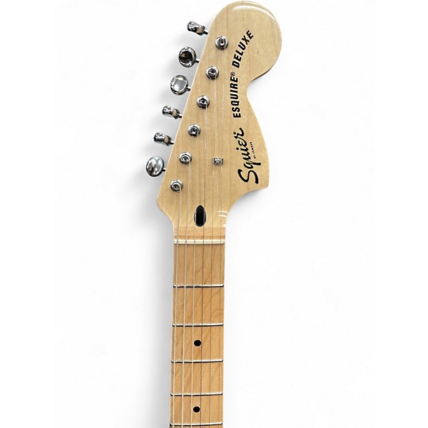 Used Squier Esquire Deluxe Black Solid Body Electric Guitar