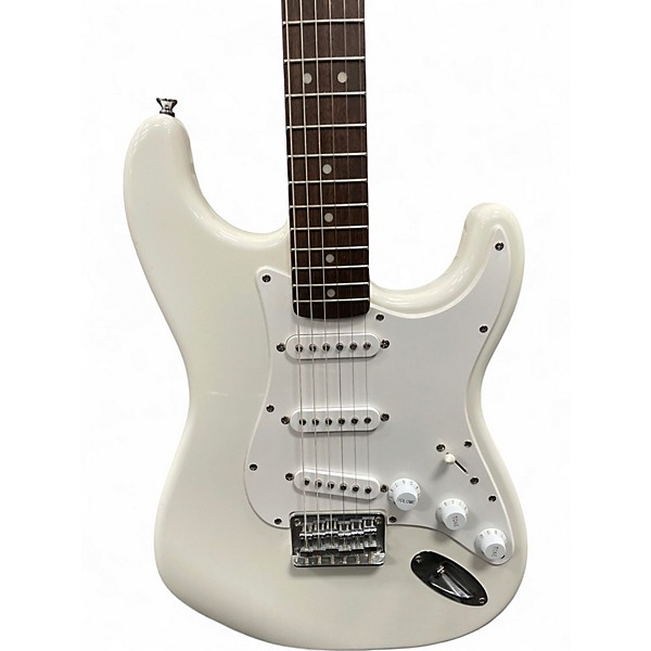 Used Squier Standard Stratocaster White Solid Body Electric Guitar