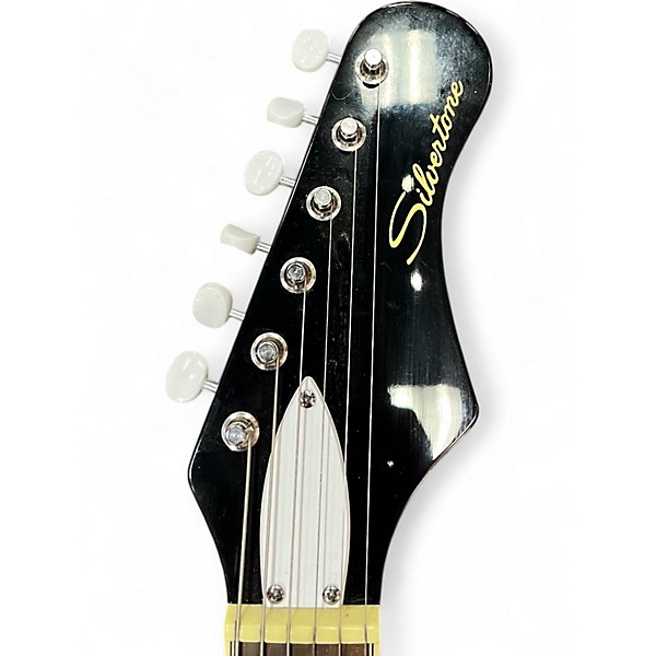 Used Silvertone 1478 REISSUE Black Solid Body Electric Guitar