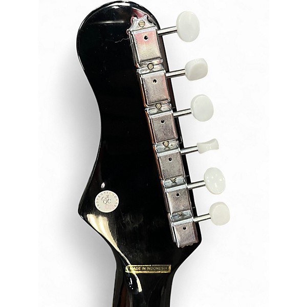 Used Silvertone 1478 REISSUE Black Solid Body Electric Guitar