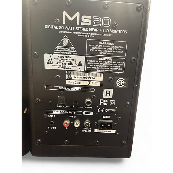 Used Behringer MS20 Powered Monitor