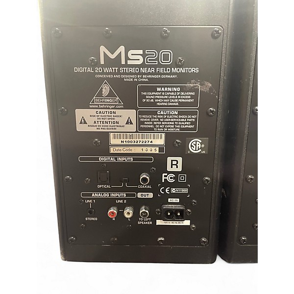 Used Behringer MS20 Powered Monitor