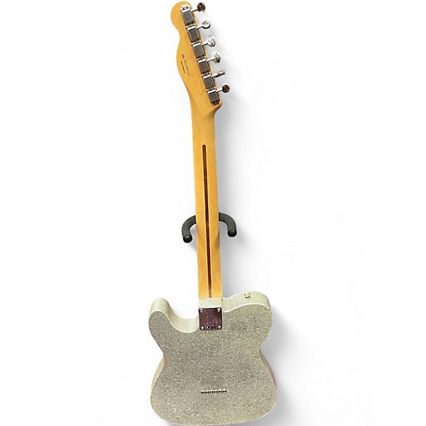Used Fender Brad Paisley Road Worn Telecaster Silver Sparkle Solid Body Electric Guitar
