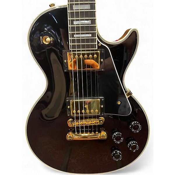 Vintage 1999 Gibson Les Paul Custom Ebony Solid Body Electric Guitar