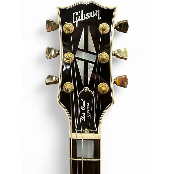 Vintage 1999 Gibson Les Paul Custom Ebony Solid Body Electric Guitar