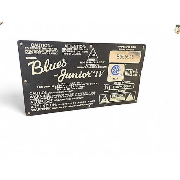 Used Fender Blues Junior IV 15W 1x12 Tube Guitar Combo Amp