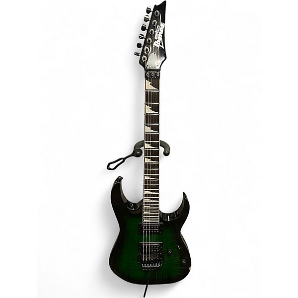 Used Ibanez GIO Series RG320 Transparent Emerald Burst Solid Body Electric Guitar