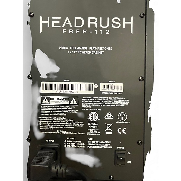 Used HeadRush FRFR-112 Powered Speaker