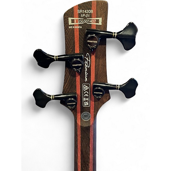 Used Ibanez SR1420B Caribbean Green  Electric Bass Guitar