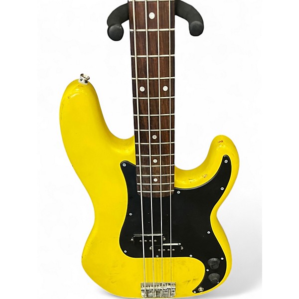 Used Squier Precision Bass YELLOW Electric Bass Guitar