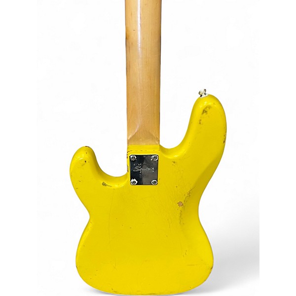 Used Squier Precision Bass YELLOW Electric Bass Guitar