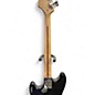 Used Squier Bronco Black and White Electric Bass Guitar