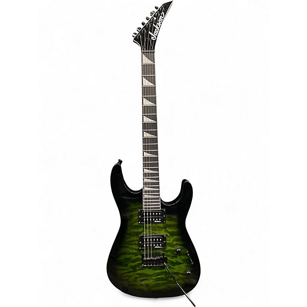 Used Jackson JS34Q Dinky Trans Green Burst Solid Body Electric Guitar