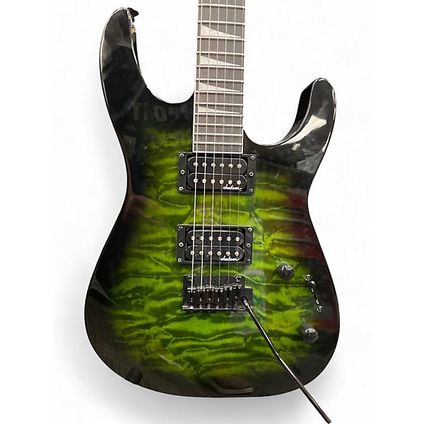 Used Jackson JS34Q Dinky Trans Green Burst Solid Body Electric Guitar