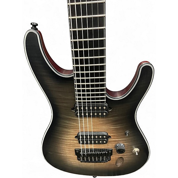 Used Ibanez six7fdfm Trans Black Solid Body Electric Guitar