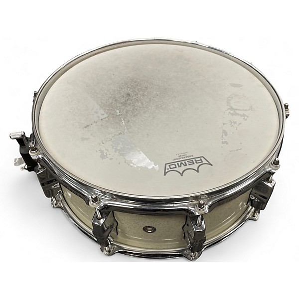 Used SONOR 14X5.5 FORCE 3003 SNARE White Sparkle Drum